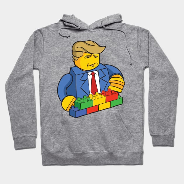 Trump Toy Brick Wall Hoodie by madeinchorley